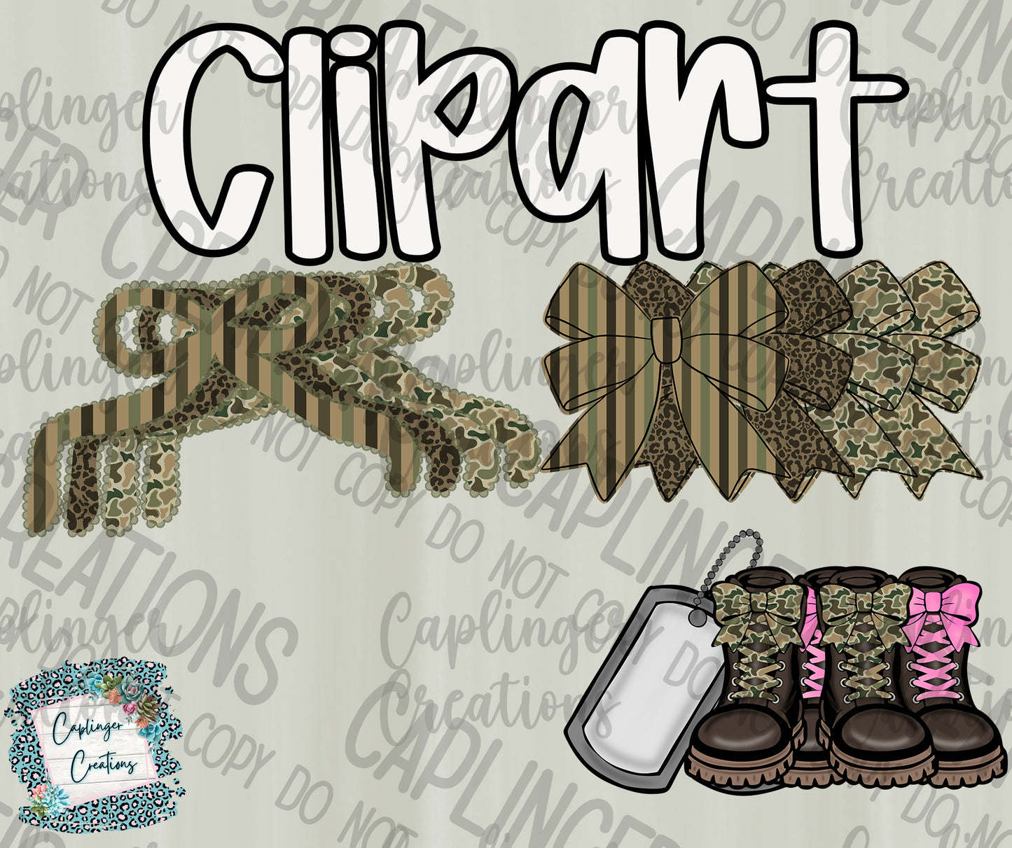 Camo Clipart - commercial use included - Digital download