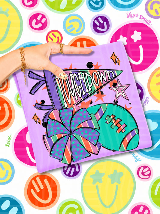 Touchdown poms- Color Dropdown Digital Download 300DPI PNG FILE