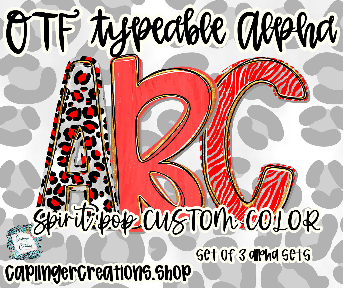 CUSTOM COLOR ALPHA SET - 3 full sets A-Z, 0-9  - Digital download 300DPI PNG FILE