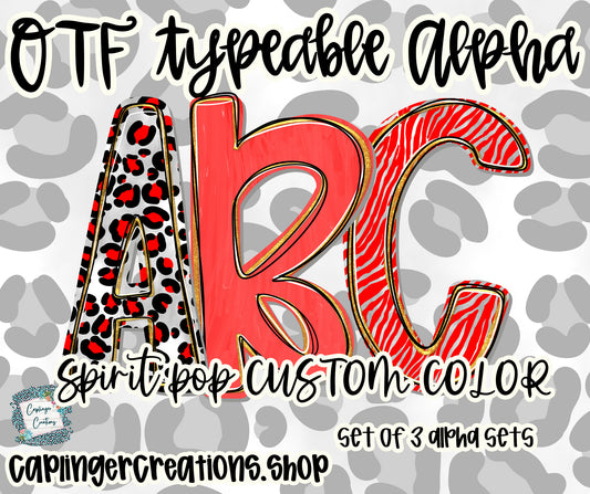 CUSTOM COLOR ALPHA SET - 3 full sets A-Z, 0-9  - Digital download 300DPI PNG FILE
