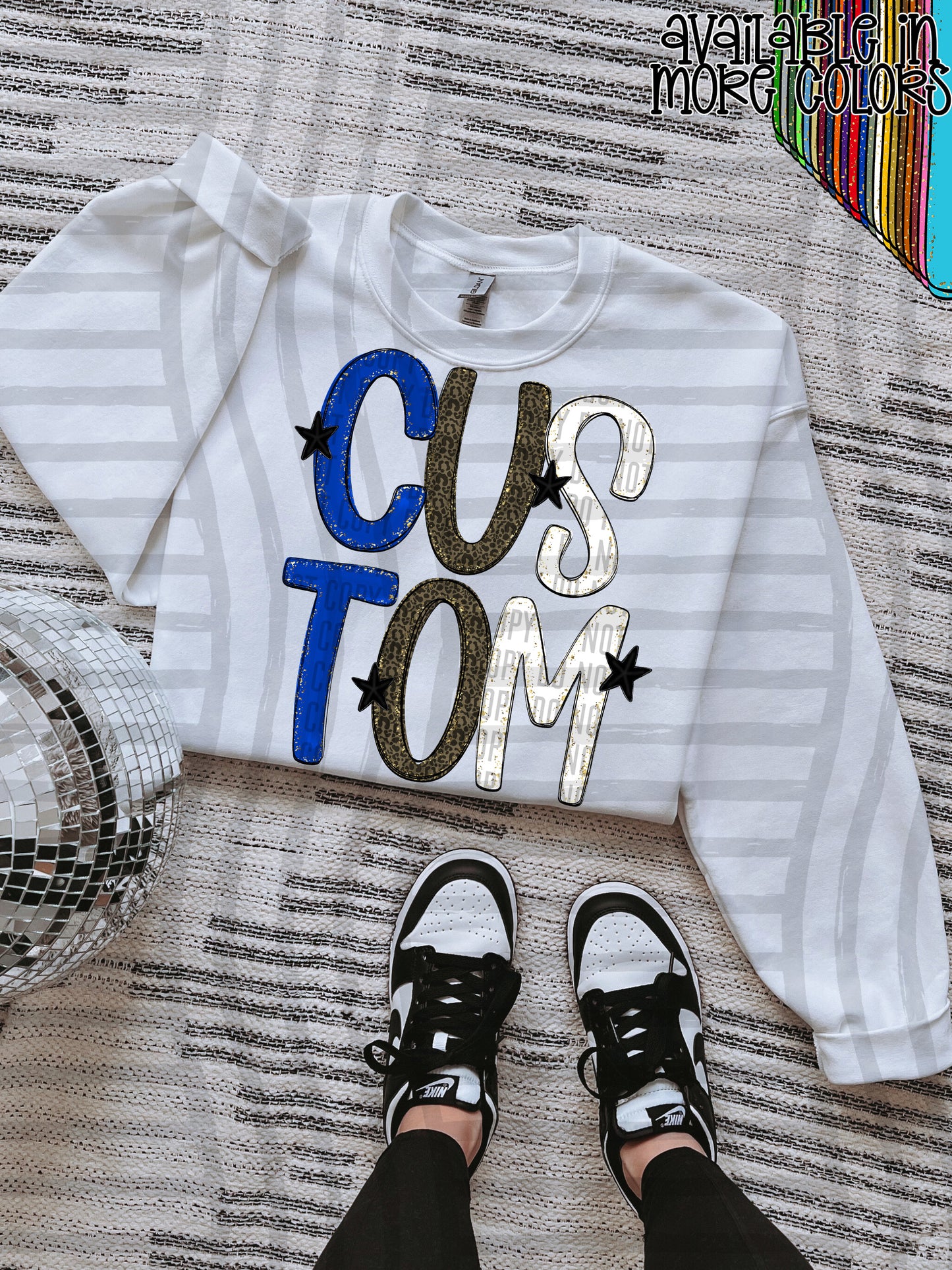 CUSTOM - Leopard Game Day Glam  - Digital download 300DPI PNG FILE