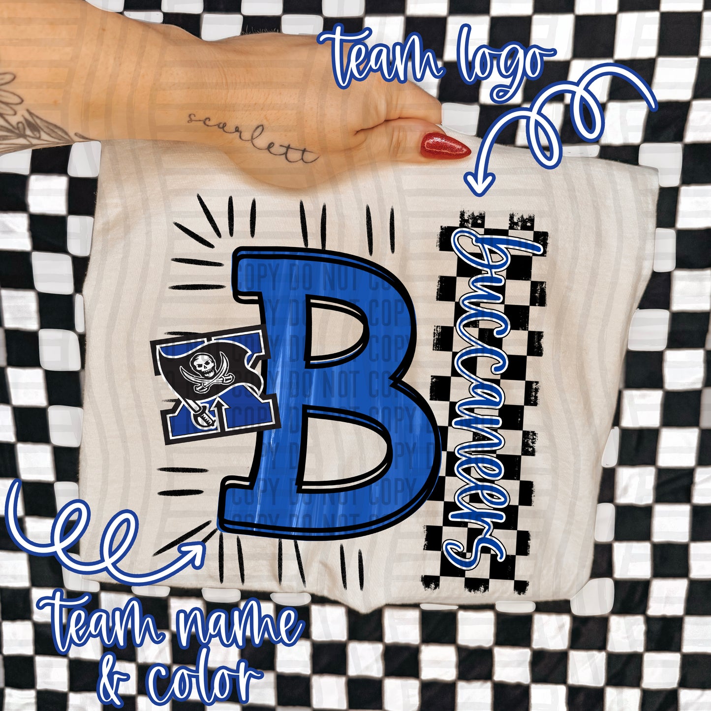 CUSTOM - Dashes & Checks  Initials - Digital download 300DPI PNG FILE