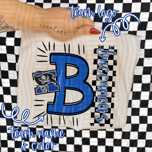 CUSTOM - Dashes & Checks  Initials - Digital download 300DPI PNG FILE