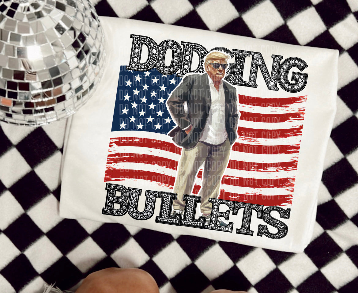 Dodging bullets flag 2.0 - Digital download 300DPI PNG FILE