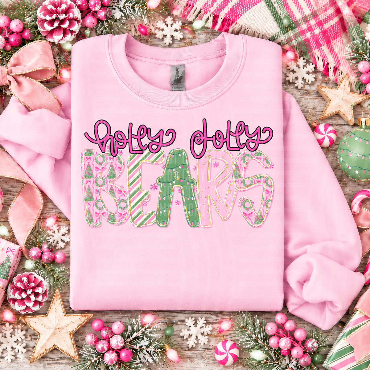 Holly Jolly Mistletoe Magic Mascots - BEARS mockup