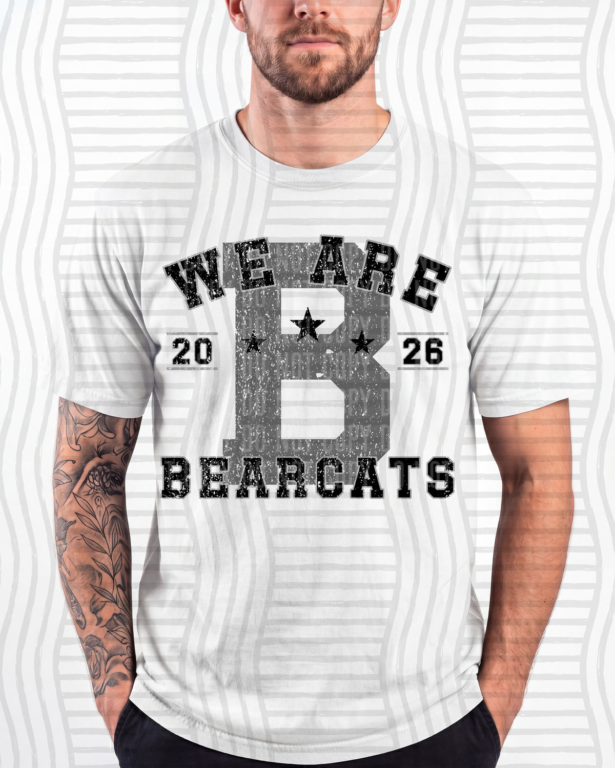 Varsity Initial Mascots - BEARCATS mockup