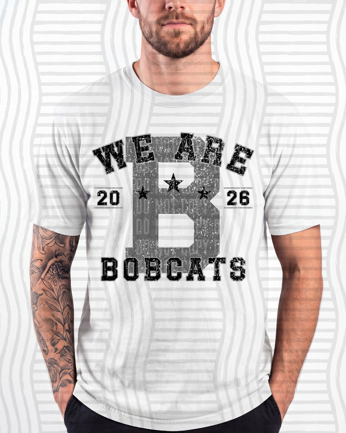 Varsity Initial Mascots - BOBCATS mockup
