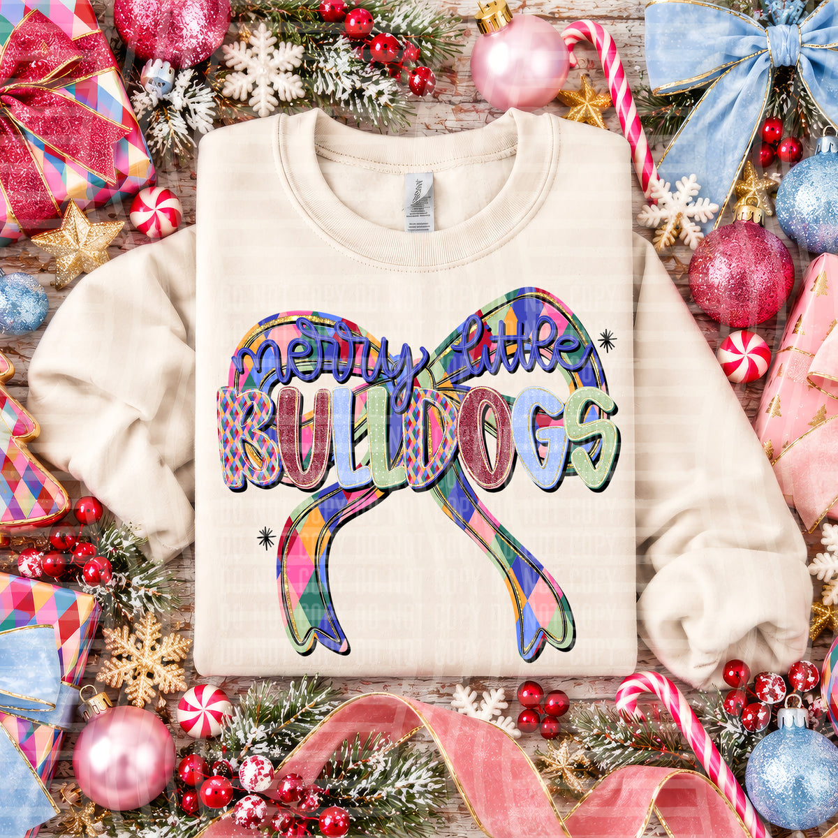 Merry Little Mascots - BULLDOGS mockup