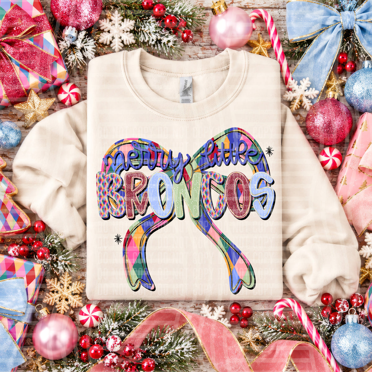 Merry Little Mascots - BRONCOS mockup