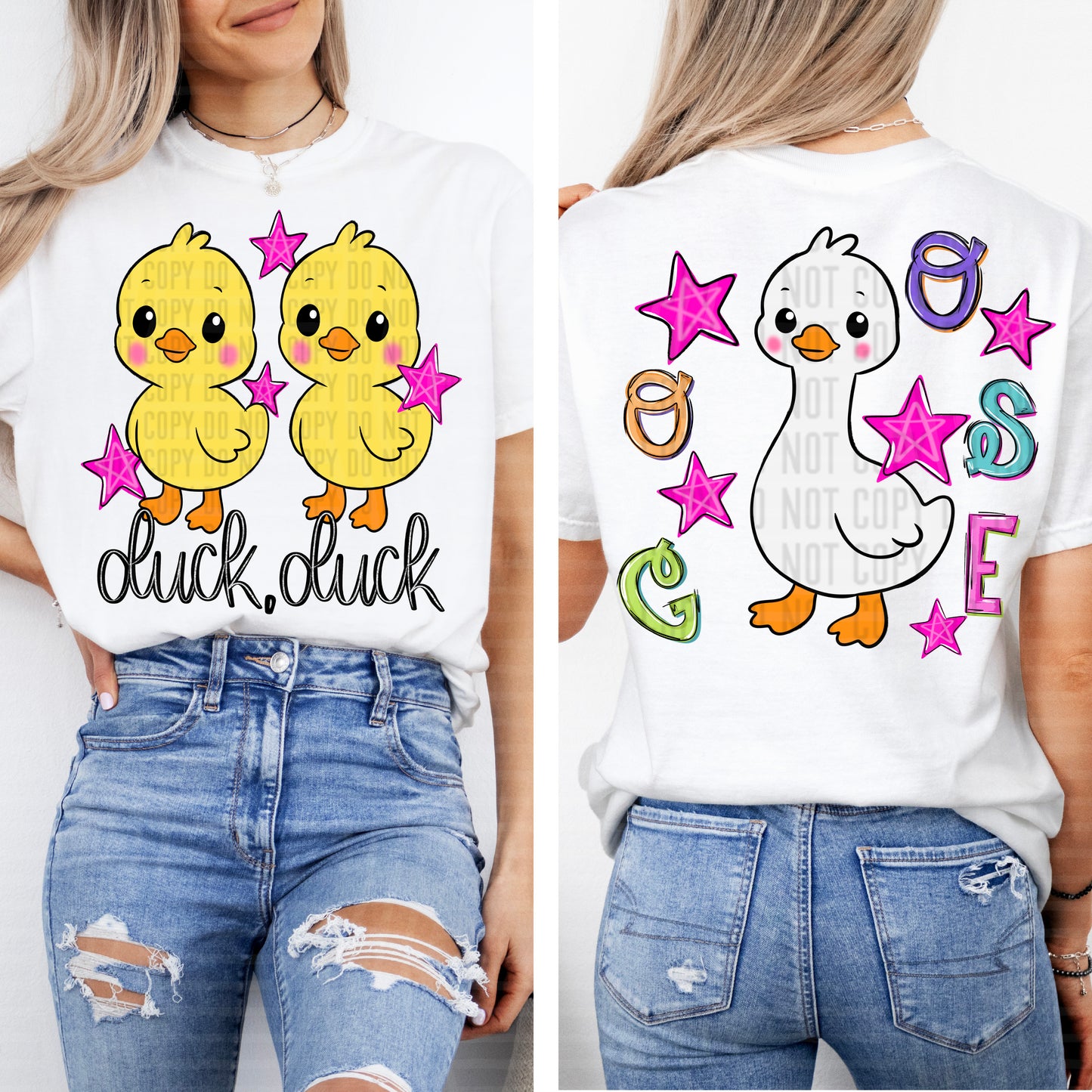 Duck duck goose-(Includes 2 versions) - Digital Download 300DPI PNG FILE