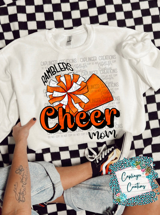 CUSTOM - Cheer pom pom and megaphone Graphic- Digital download 300DPI PNG FILE