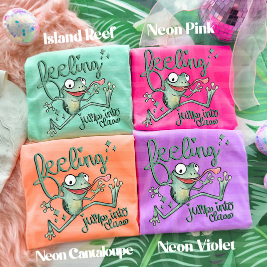 Feeling (froggy) jump into class -- (2 versions) - Digital Download 300DPI PNG FILE