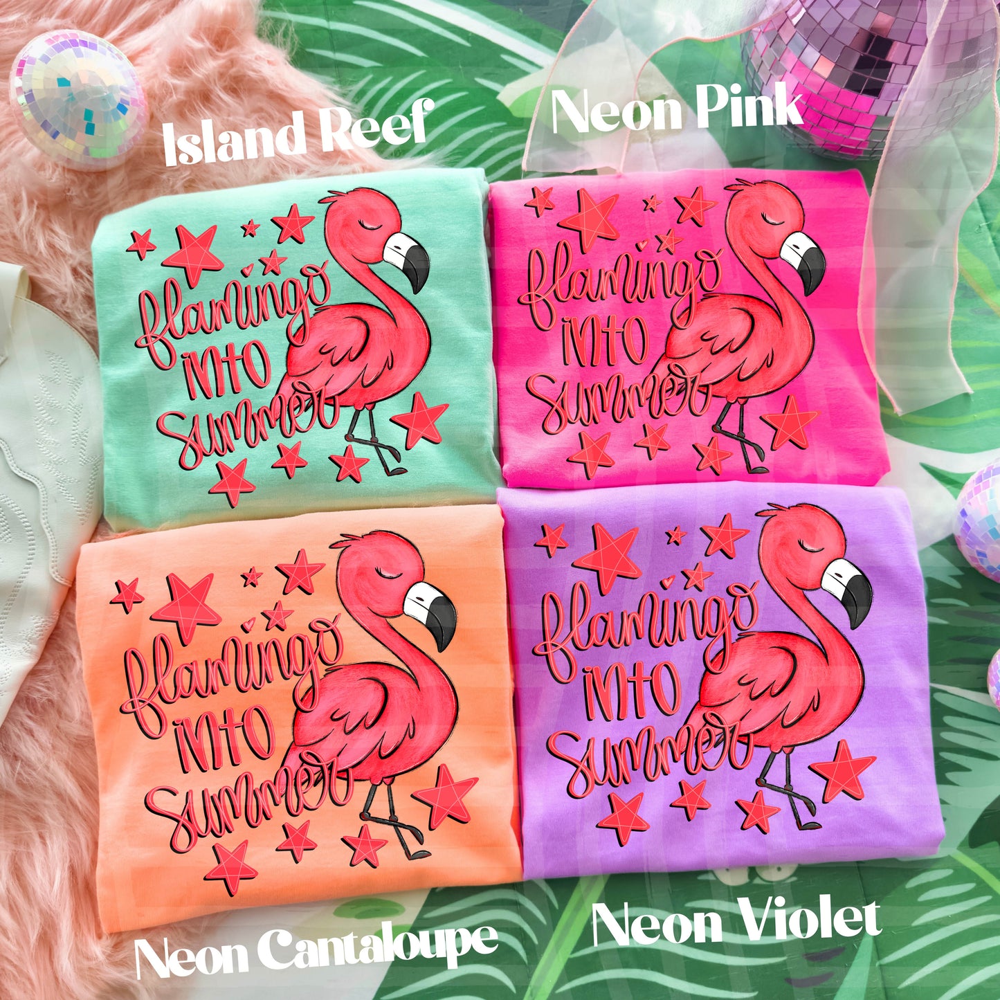 Flamingo into summer - Digital Download 300DPI PNG FILE