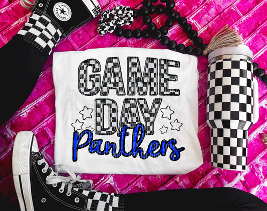 PICK A TEAM OF CUSTOM - COLORED GAME DAY CHECKERED MASCOT - Digital download 300DPI PNG FILE