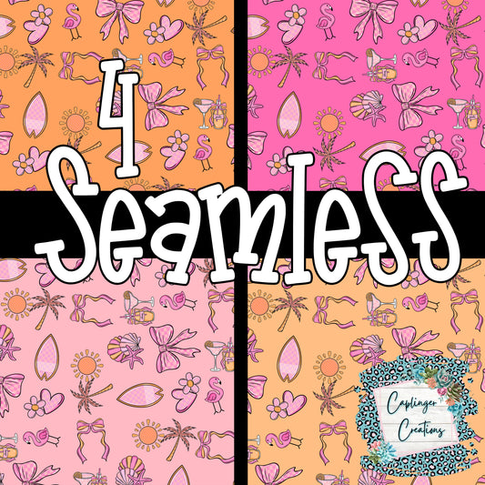 Digital Paper SEAMLESS - GIRL SUMMER - Digital download 300DPI PNG FILE