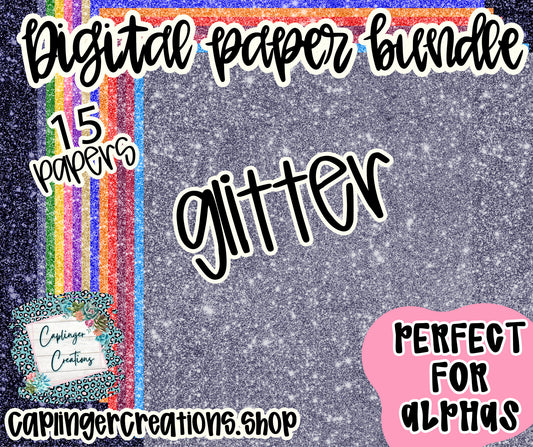 Digital Paper bundle Glitter - Digital download 300DPI PNG FILE