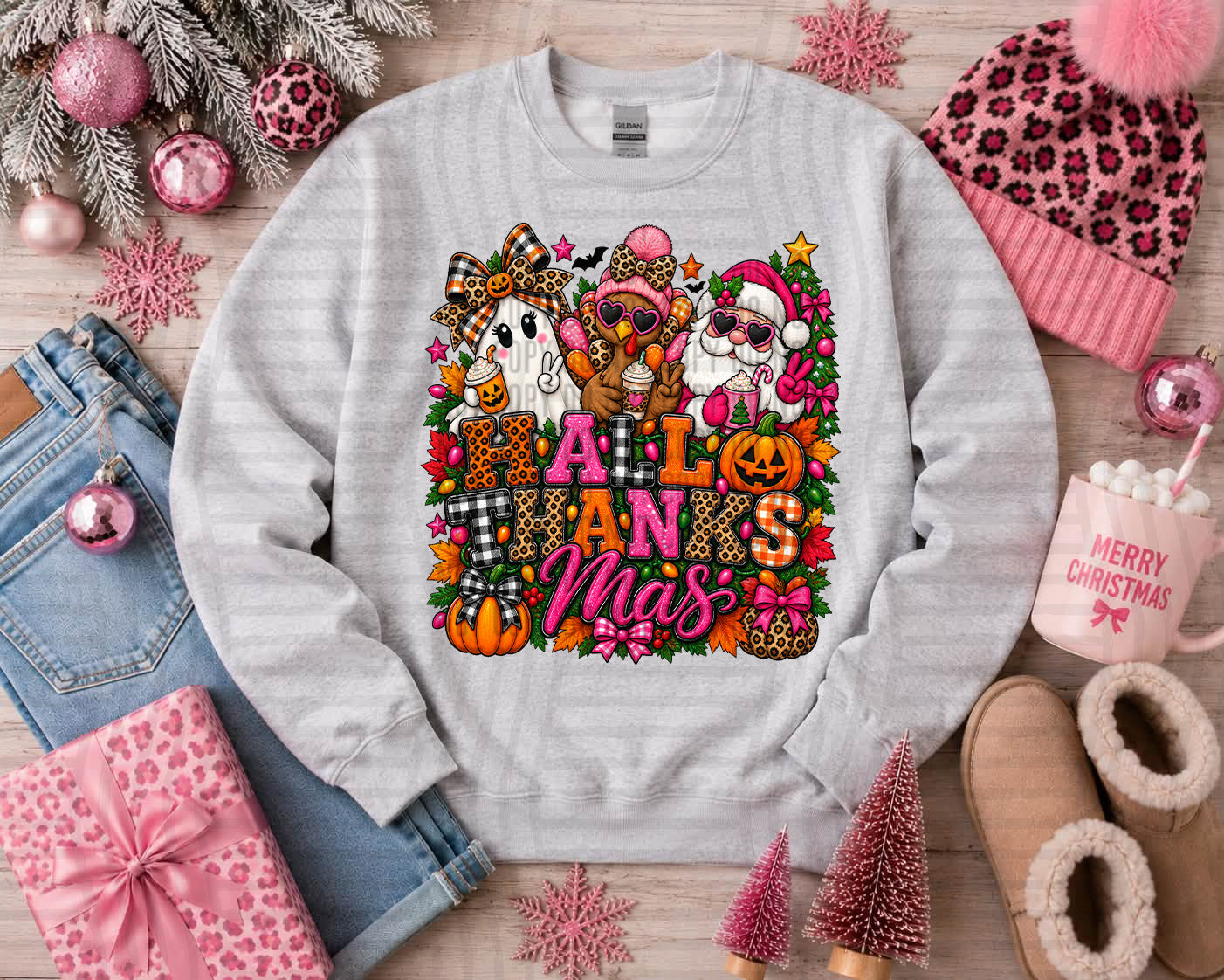 Holiday Faux Embroidery (AI assisted) _ CHOOSE DESIGN  - 300 DPI digital download