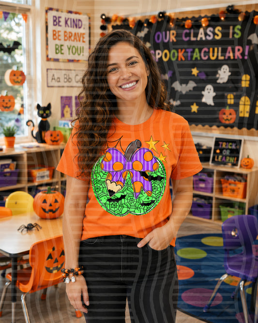 Halloween Apple (Pencil bow) -  Digital Download 300DPI PNG FILE