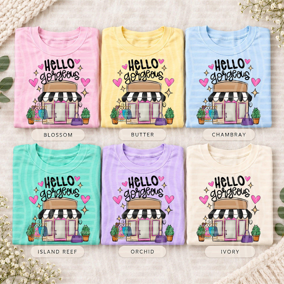 Hello Gorgeous (2 versions included) - 300 DPI digital download