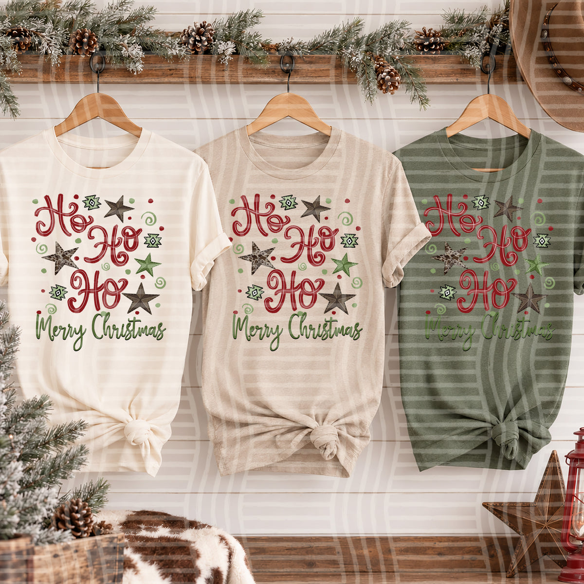 Cowboy Christmas (Choose Design) - 300 DPI digital download