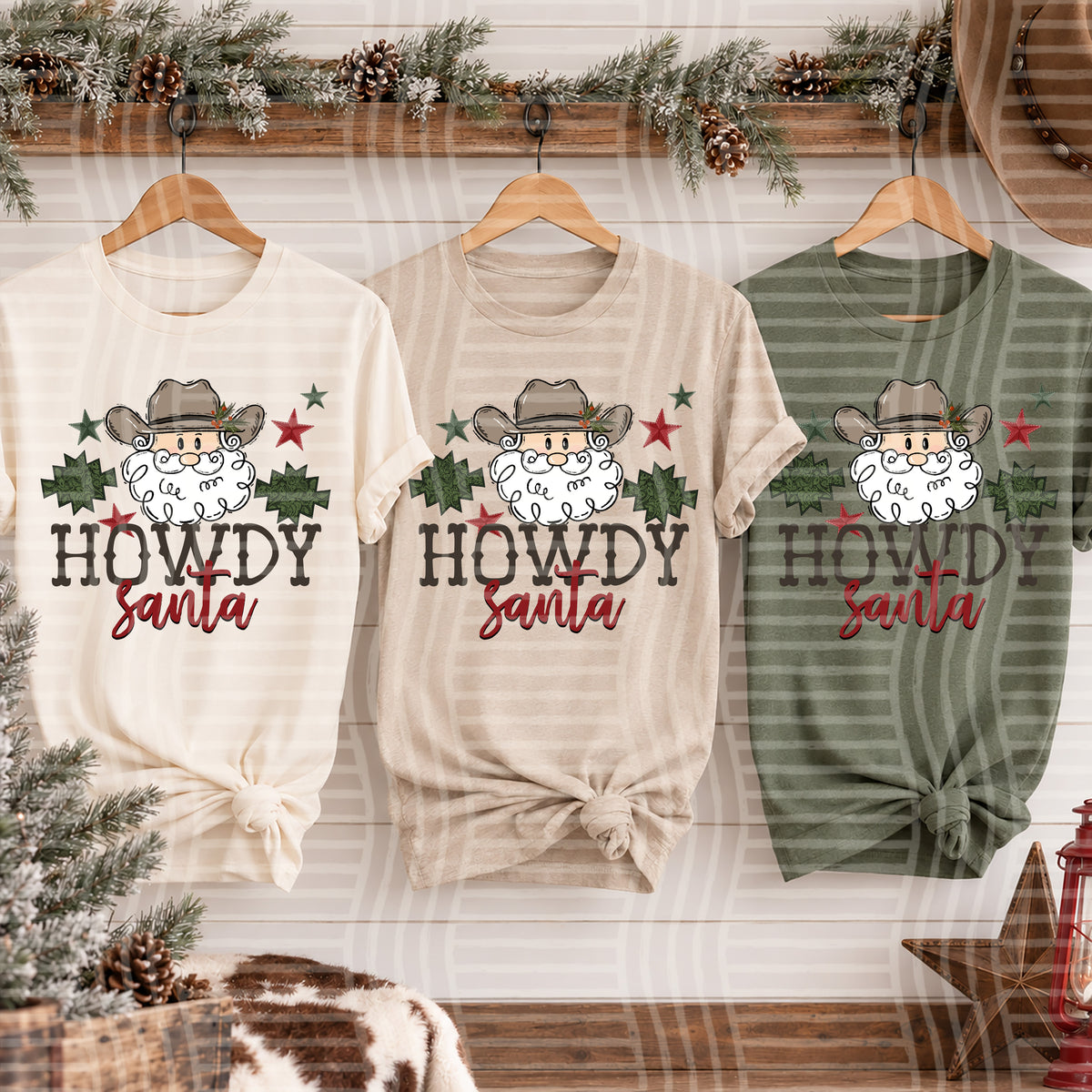 Cowboy Christmas (Choose Design) - 300 DPI digital download