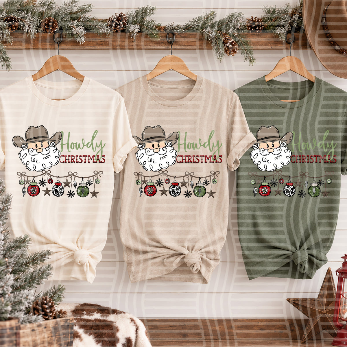 Cowboy Christmas (Choose Design) - 300 DPI digital download