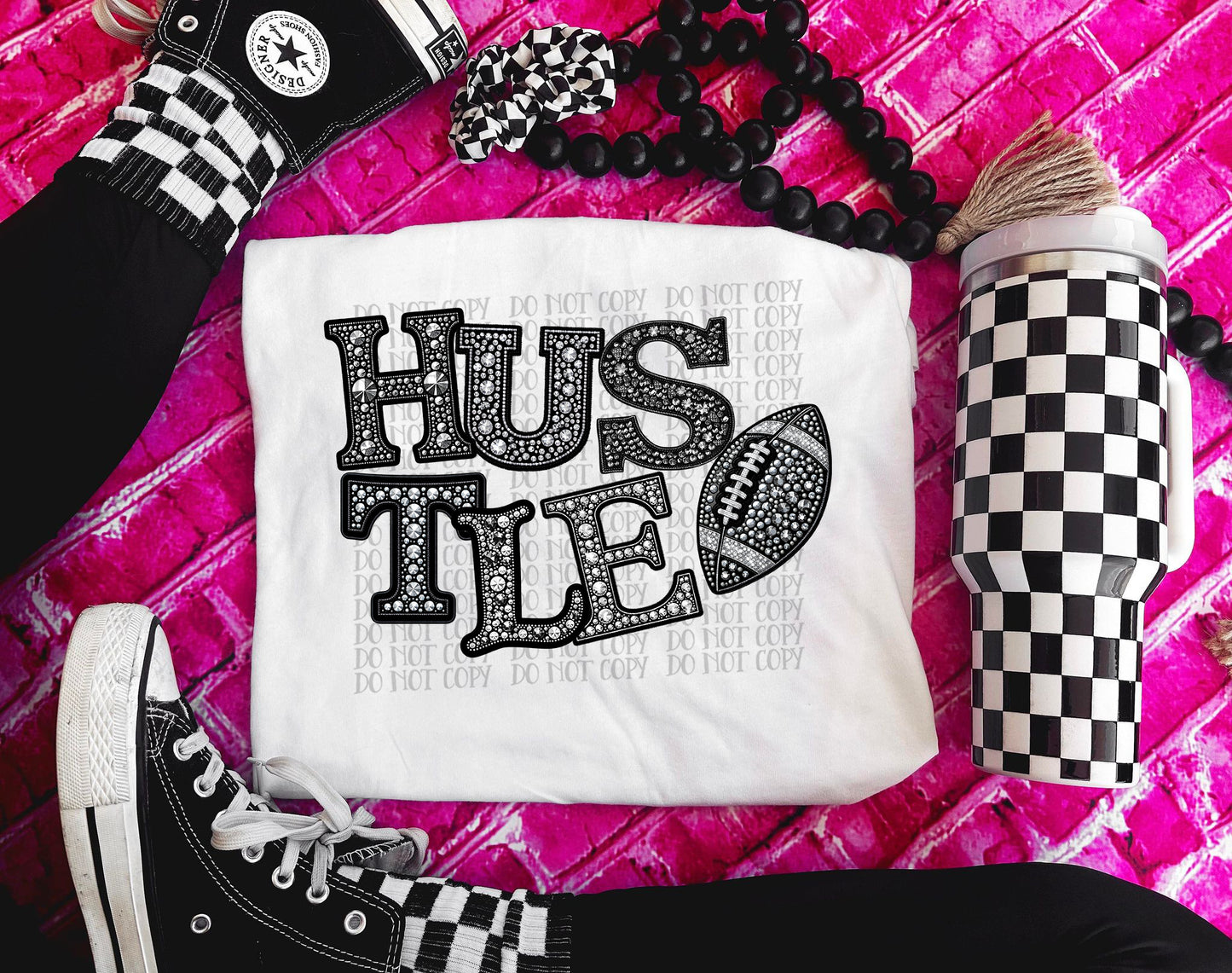 Faux Rhinestone - HUSTLE - Digital download 300DPI PNG FILE