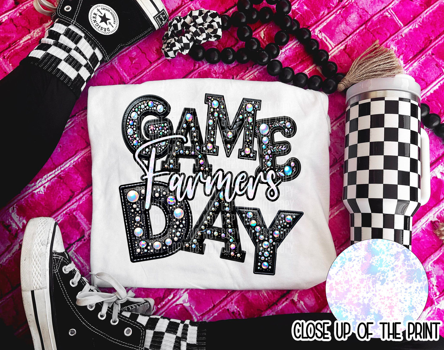 PICK A TEAM OR CUSTOM - Game Day Leather - Digital download 300DPI PNG FILE