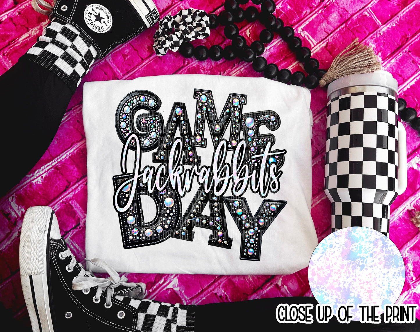 PICK A TEAM OR CUSTOM - Game Day Leather - Digital download 300DPI PNG FILE