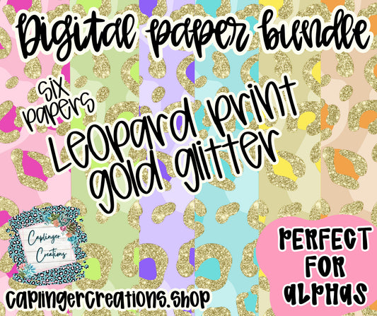 Digital Paper bundle Glitter Bombshell (GOLD) - Digital download 300DPI PNG FILE