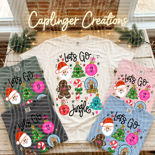 Let's go Jingle 3 skin tones included  - 300 DPI digital download