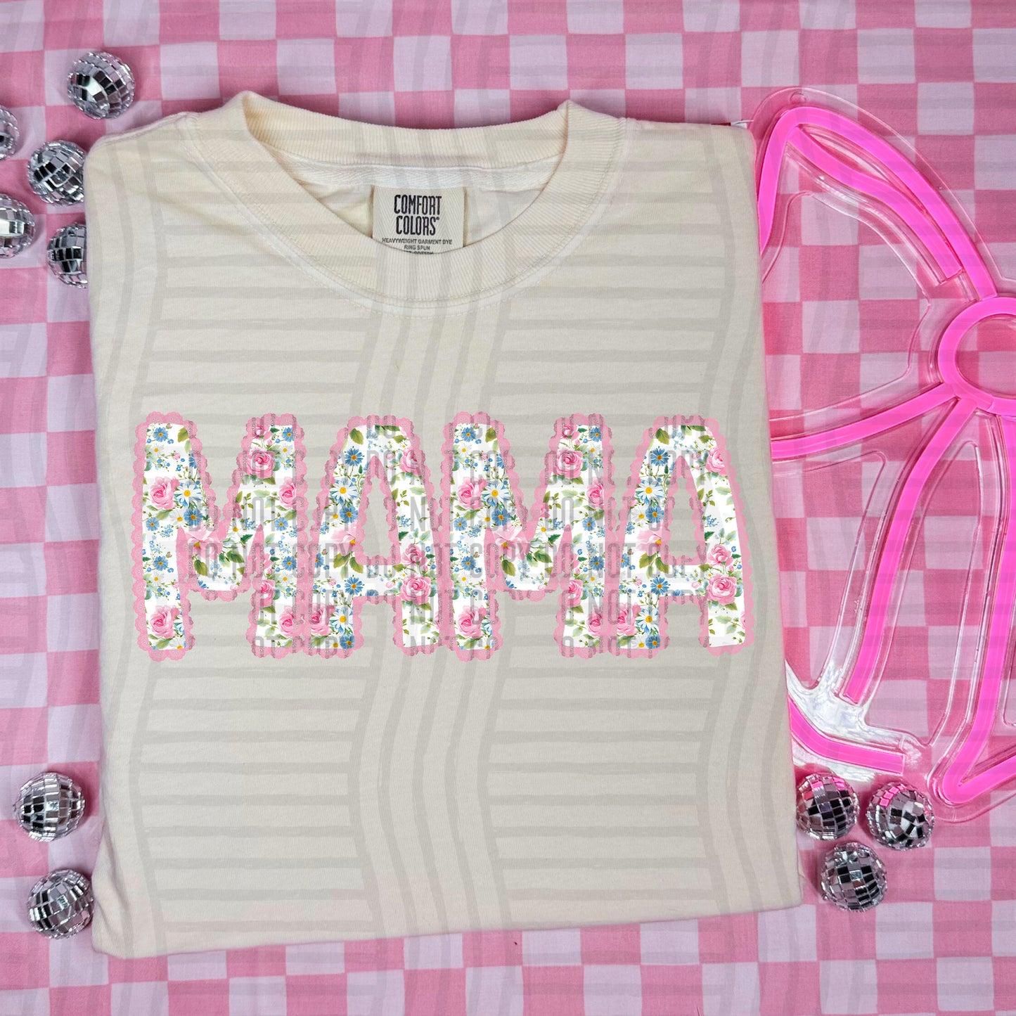 Pretty in Pink Floral Lace Mama & Mini  -  300DPI PNG FILE