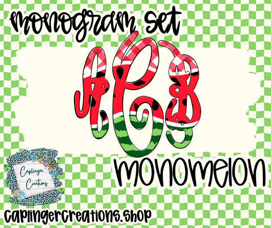 Monomelon - MONOGRAM PNGS - Digital download