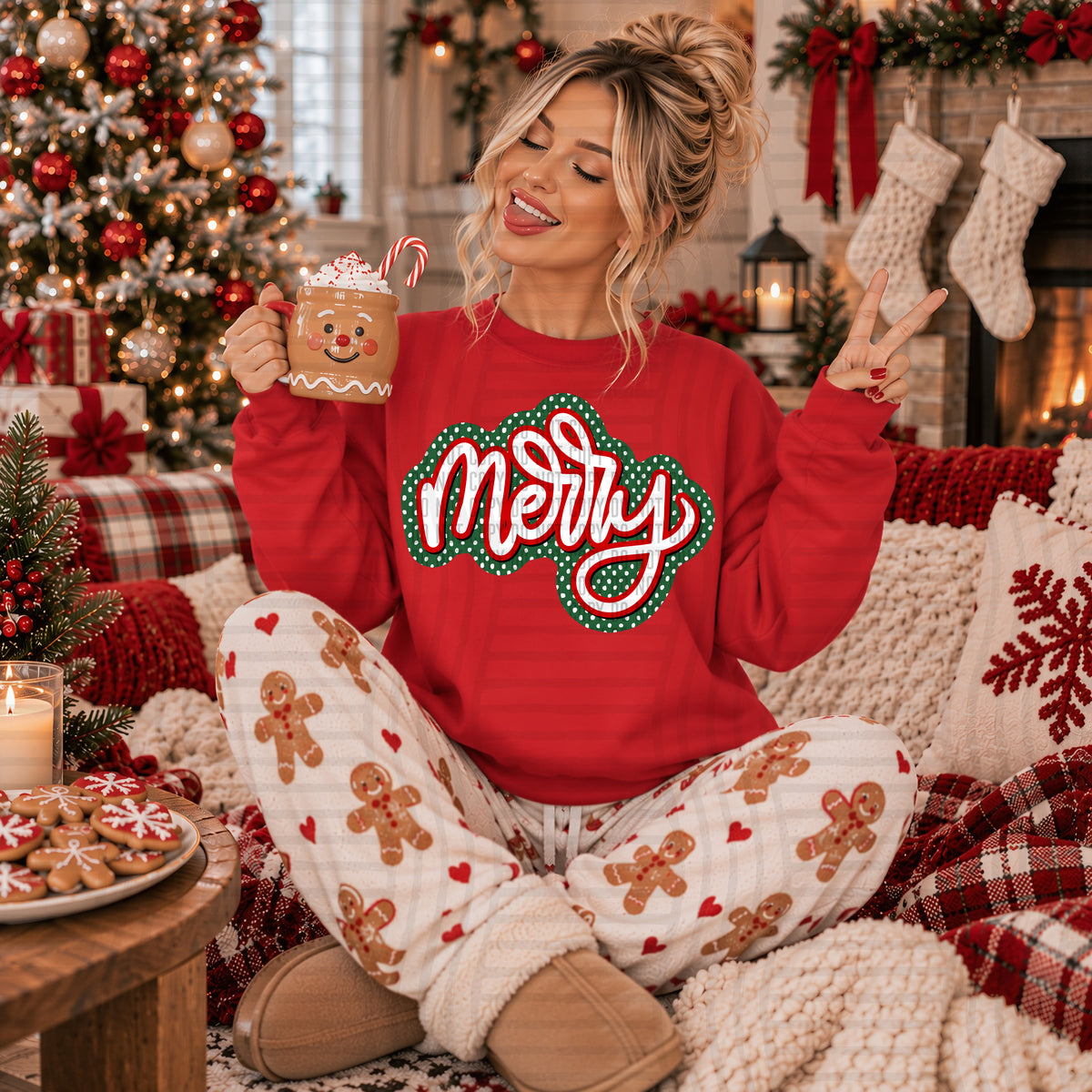 Merry (different color ways) - 300 DPI digital download
