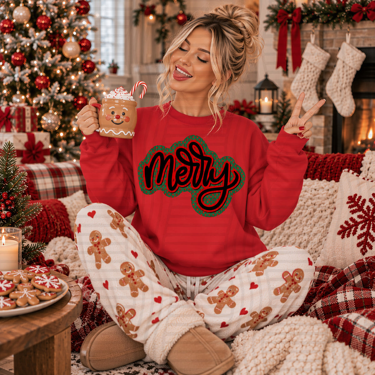 Merry (different color ways) - 300 DPI digital download