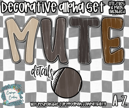 Mute- OTF & Drag and Drop PNGS- commercial use included - Digital download