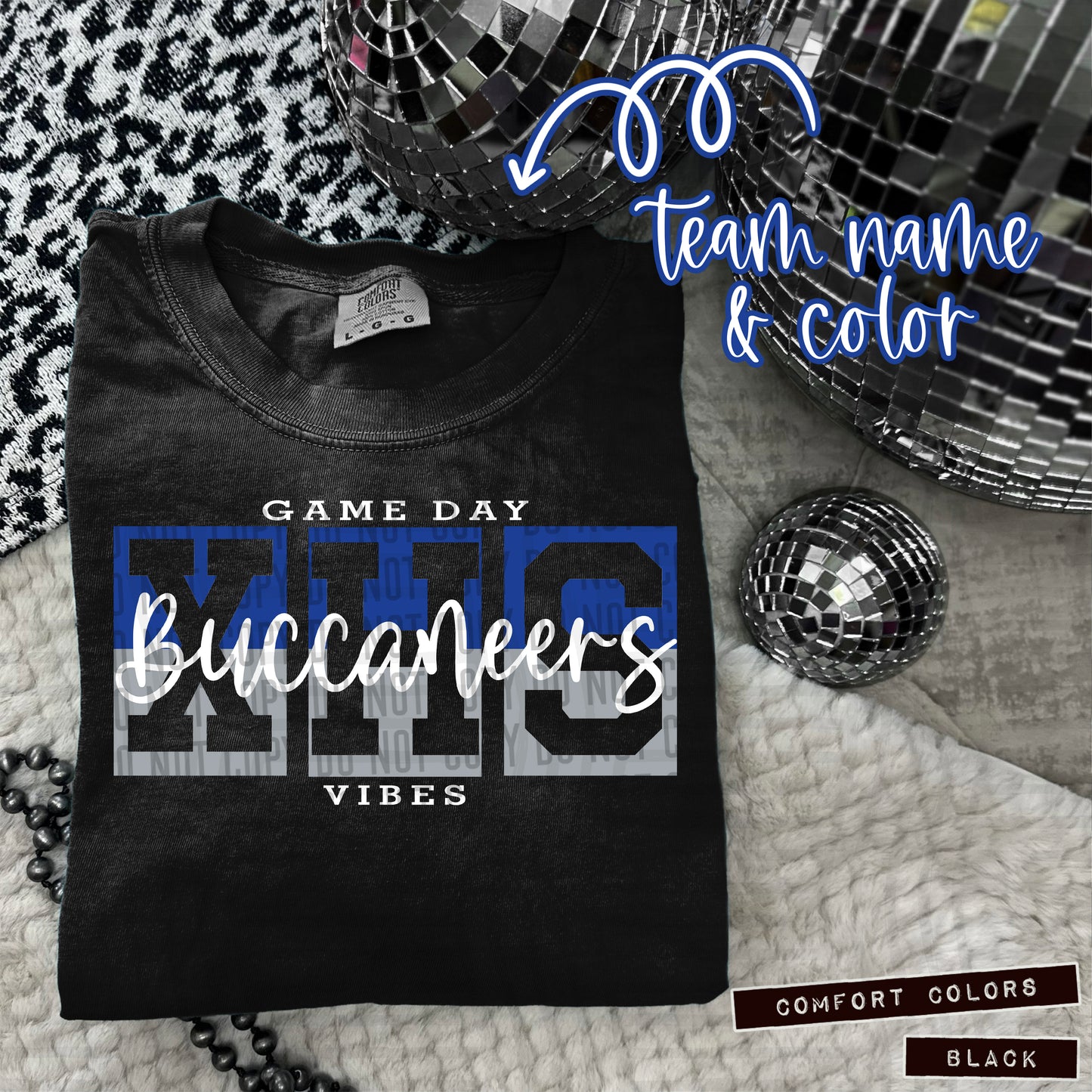 CUSTOM 3 letter Game Day vibes - Digital download 300DPI PNG FILE