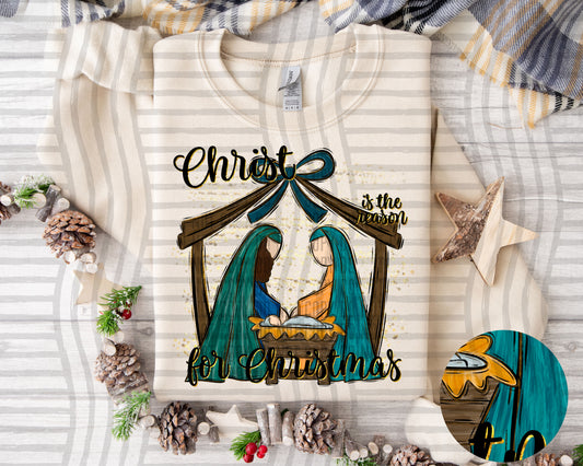 Christ is the reason for the season- Hand painted - 300DPI PNG FILE