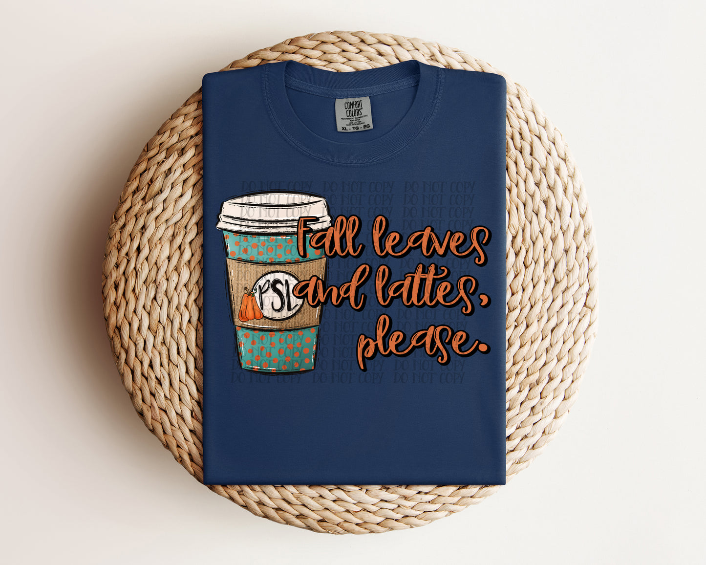 Fall leaves and lattes, please- Digital download 300DPI PNG FILE