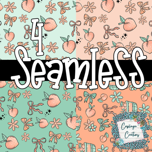 Digital Paper SEAMLESS - PEACH - Digital download 300DPI PNG FILE