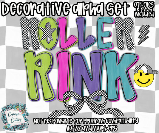 Roller Rink - OTF & Drag and Drop PNGS- commercial use included - Digital download