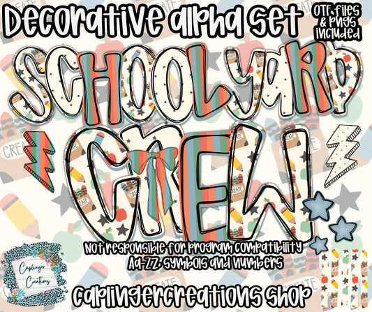 School Yard Crew - OTF & Drag and Drop PNGS- commercial use included - Digital download