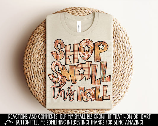 Shop small this fall - 300DPI PNG FILE