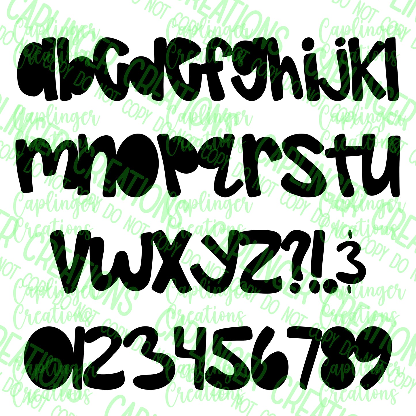 SISSYPOP - FONT A-Z 0-9 and symbols - TYPEABLE OTF FONT - Digital download