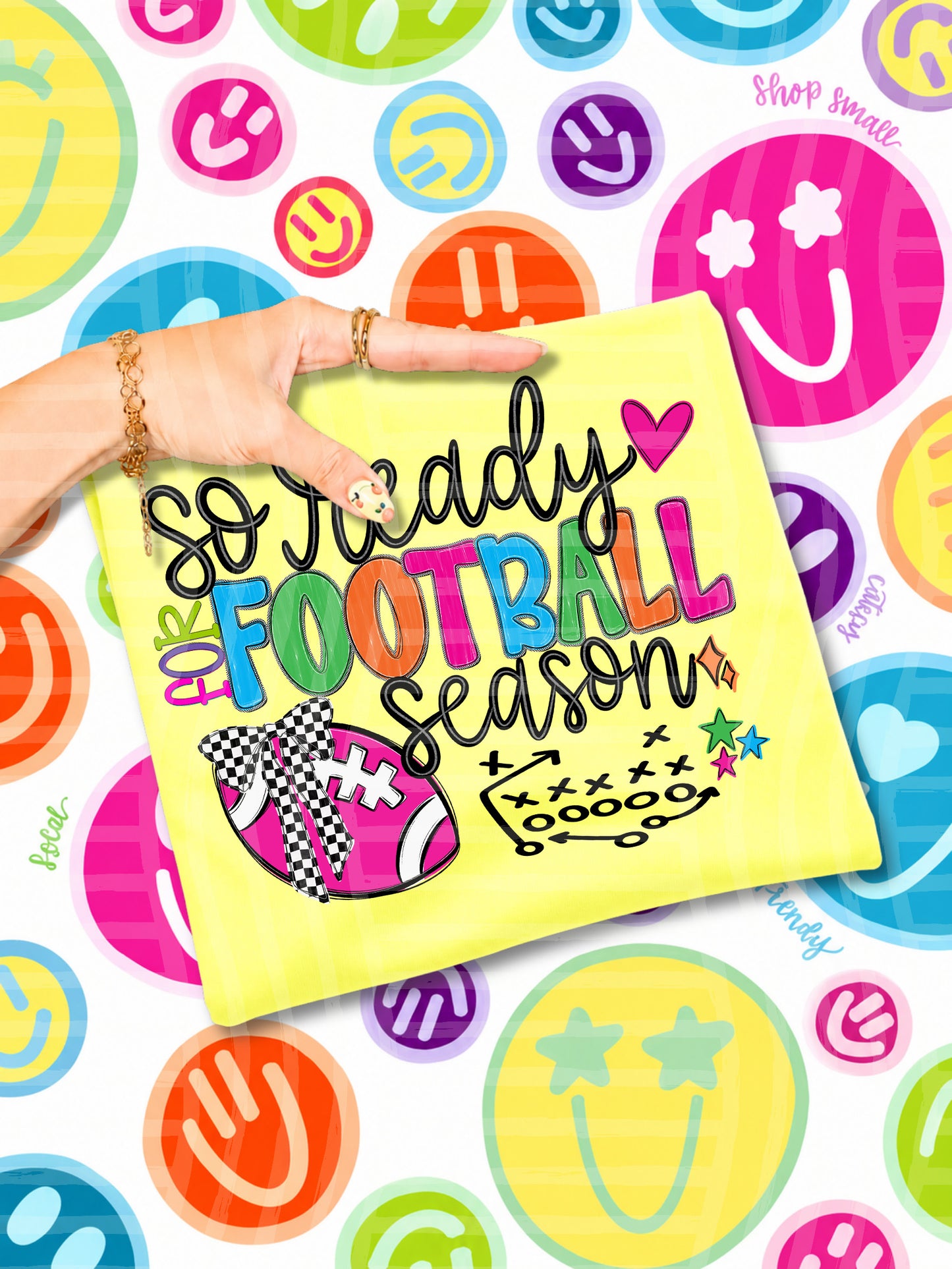 Colorful Football & Cheer - SELECT DESIGN Dropdown Digital Download 300DPI PNG FILE
