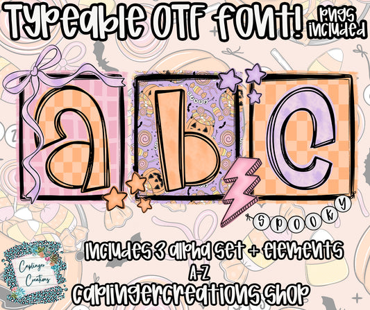 ONLY MY HALF - Alphas ONLY - Pastel Halloween - COLLAB  - Digital download 300DPI PNG FILE