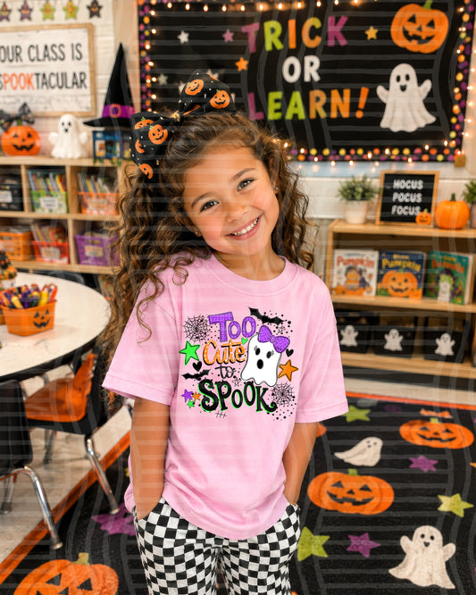 Too cute to Spook - Choose Girl or Boy version -  Digital Download 300DPI PNG FILE