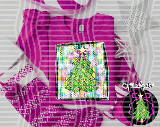 Christmas Tree with pocket - Digital download 300DPI PNG FILE