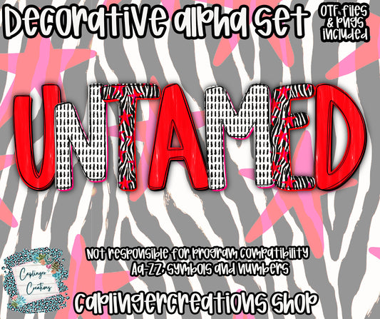 Untamed- TYPEABLE OTF FONT + PNGS - Digital download