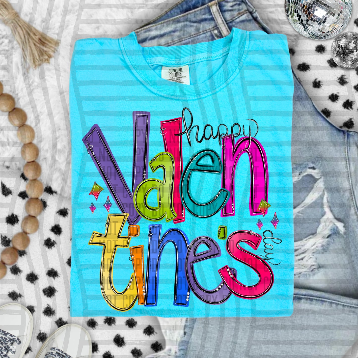 Happy Valentine's Day (Hand Lettered) -  300DPI PNG FILE